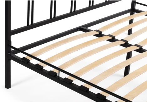 Двуспальная кровать Woodville Рейк 160х200 черная 403027