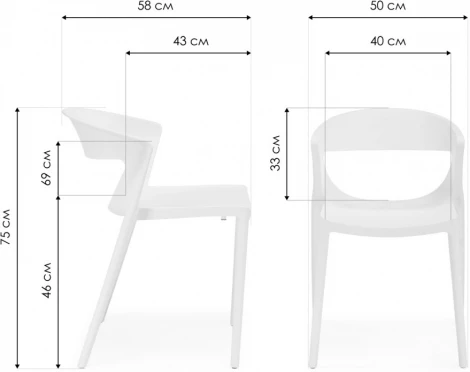 Пластиковый стул Градно (Градно серый) Woodville арт.589898