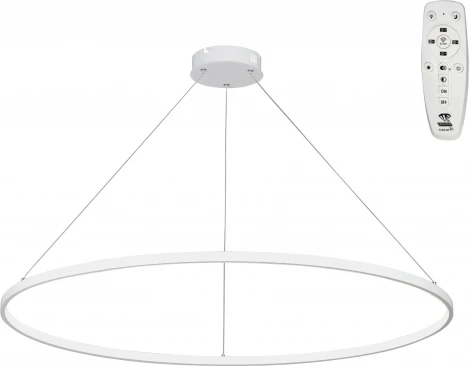 Подвесной светильник с ПДУ светодиодный LED 81Вт, 2700-6500К Vitaluce V2514DT-0/1S кольцо (220V, на тросе, кольцо)