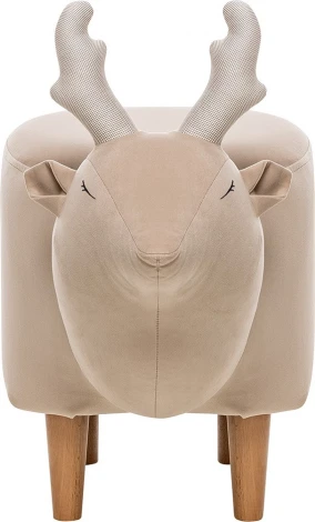 Пуф Leset Maral COMBI (Фанера,Массив дерева,Велюр/Бежевый,Белый) арт.2500000129872