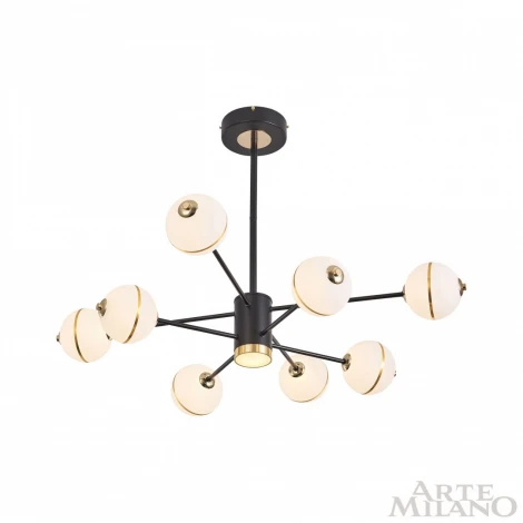 Потолочная люстра на штанге Arte Milano 272069/8 BK (LED, 220V, шарики)