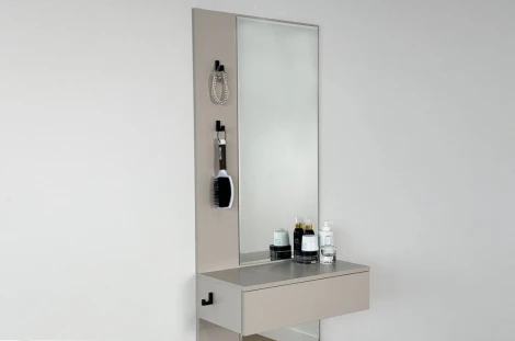 Зеркало Мерси Mebelson (ЛДСП,Зеркало,Пластик,Дерево/Бежевый) арт.177192,3367