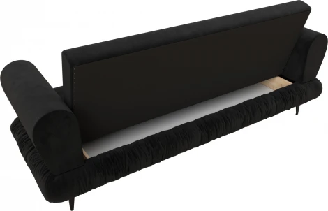 Диван-книжка Лига-045 (Черный/Велюр) Лига Диванов арт.122329