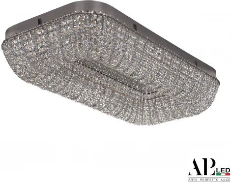 Потолочная люстра светодиодная APL LED Sicilia SH622.2.80.M.Ni.4000 (220V, хрусталь)