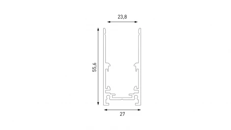 Шинопровод магнитный накладной глубокий 48В белый 2,5м Lumker SY-LINK SY-LINK-20S1-2.5-WH
