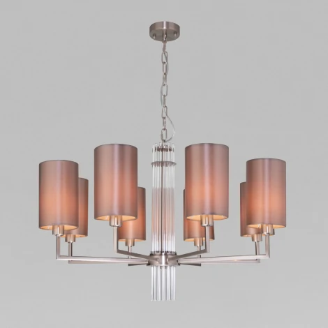 Умная подвесная люстра Eurosvet Soffio 60134/8 никель (220V, на цепи)