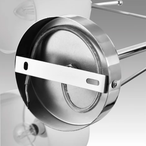 Потолочная люстра на штанге Lumion Latti 6589/8C хром/белый, металл/текстиль E14 8*40W 220V (круглые)