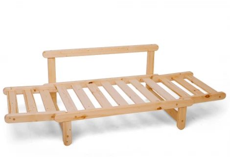 Кушетка Arsko Сламбер сосна серая клетка рогожка