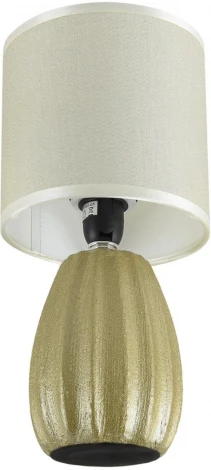 Настольная лампа Lumion Evana 8173/1T золото, керамика/текстиль E14 1*40W 220V (выключатель, круглые)