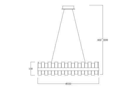 Подвесная люстра светодиодная Garda Decor 6008 162FL-60088