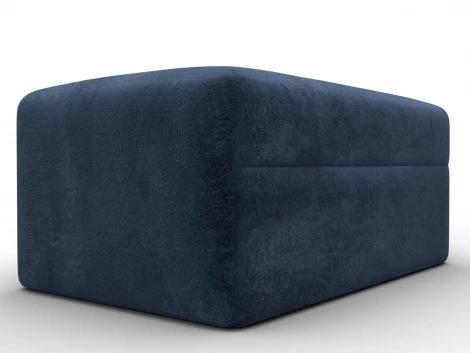 Модуль пуф Лига-060 НПБ (ЛДСП,Брус,Фанера,Велюр/Синий) Лига Диванов 129571