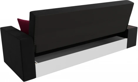 Диван-книжка Лига-020 стол слева (Черный,Бордовый/Микровельвет) Лига Диванов арт.118515L