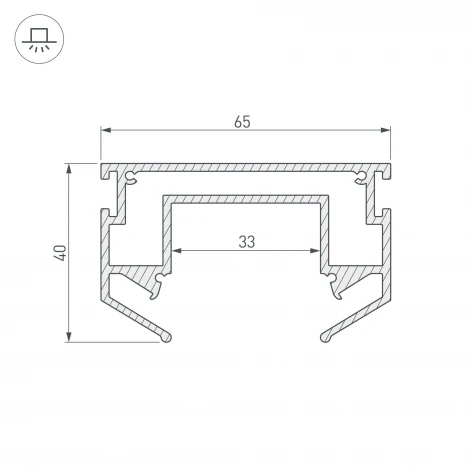 Профиль-держатель LGD-STRETCH-4TR-2000 (Алюминий) 033090 Arlight
