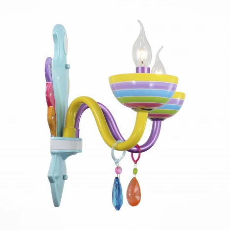 Бра ST Luce Ornato SL672.781.02 (для детской, 220V, подвески, подсвечник, свеча, узор в полоску)