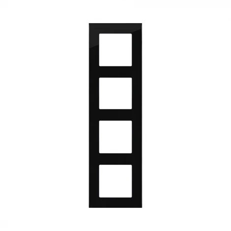 Рамка 4-постовая стекло черный Kollinger Asthetik AS4BK