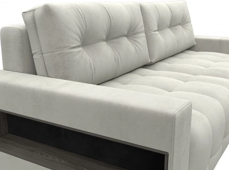 Диван прямой с полками Лига-053 НПБ Лига Диванов (Велюр) арт.128899