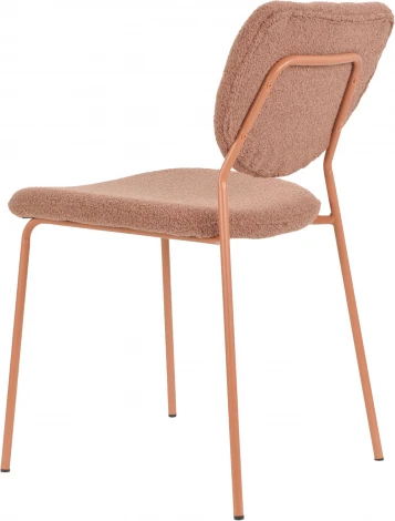 Стул обеденный Gigi коричневый букле розовые ножки Stool Group арт.УТ000039037