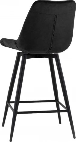 Стул полубарный Флекс с поворотным механизмом  велюр черный Stool Group арт.УТ000040030