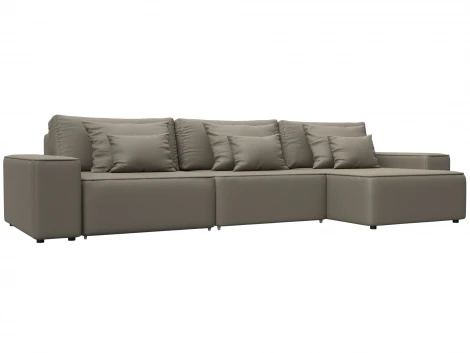 Диван угловой Лига-074 угол универсальный (ДСП/Пластик/Экокожа/Бежевый) Лига Диванов 129871