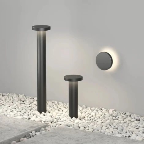 Настенный уличный светильник Denkirs Dramen DK9701-BK (LED, 220V, круглые, IP65)