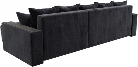 Диван угловой с декором и полкой Лига-050 НПБ Лига Диванов (Велюр) арт.128611