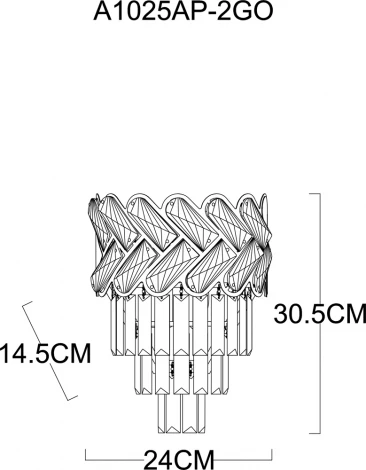 Настенный светильник Arte Lamp Aisha A1025AP-2GO
