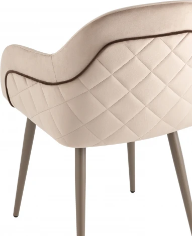 Стул Новел New велюр серо-коричневый, ножки бежево-серые Stool Group арт.УТ000039823