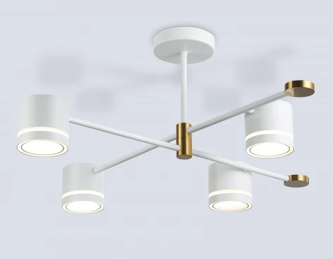 Потолочная люстра на штанге белый/золото GX53/4 Ambrella Style GX53 FL71527