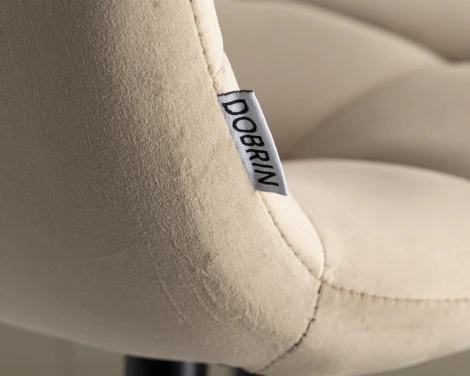 Набор 2 шт стул барный DOBRIN NICOLE (черные матовые ножки, мокко велюр (108-104))