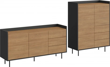 Композиция Look 4 ОГОГО (арт.798055), (ЛДСП/Черный)