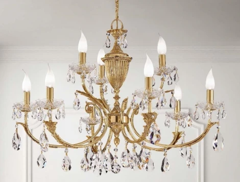 Подвесная люстра Nervilamp 910 910/6+3 (220V, на цепи, подсвечник, свеча)