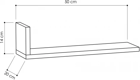 Полка прямая L-MODEL SHELF LEVE (ЛДСП/Белый) арт.LEV00873