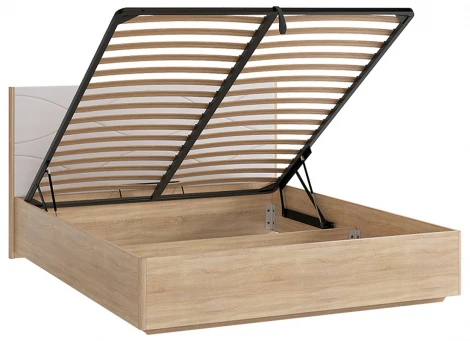 Зара Кровать с подъемным механизмом Люкс 160х200 см, цвет дуб сонома/белый Mebelson (арт.SMZ-08.1623)