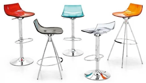 Стул барный Led Connubia Аквамариновый прозрачный P296