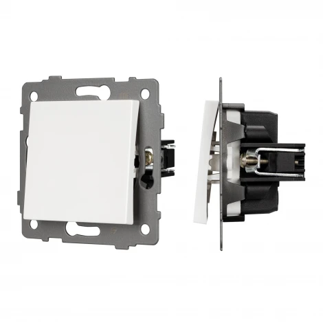 Механизм выключателя одноклавишный самовозвратный SWT-MKR1-PL-WH-V (250V, 10A) (Arlight) 049879