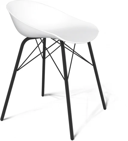 Стул SHT-ST19/S64 белый/черный муар Sheffilton 3549724302