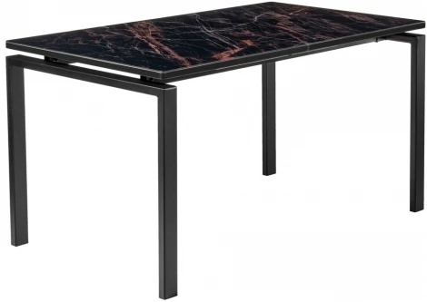 Стол Areal раскладной 140-180х80х75 чёрный мрамор с чёрными ножками Bradex Home RF 0414