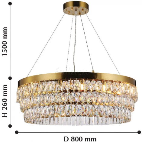 Подвесная люстра Favourite Magnitudo 2206-16P (хрусталь, на тросе, кольцо)
