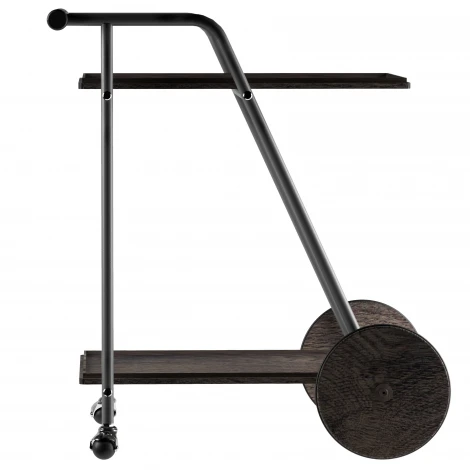 Стол сервировочный Оди металлик/эбеновое дерево/дуб маррон Mebelik 008846