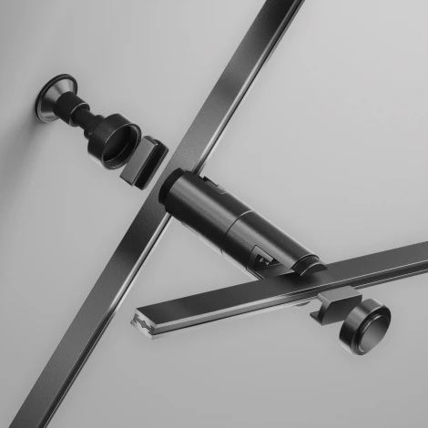 Крепление настенное Wall двойное Flarity черный Maytoni Accessories for tracks Flarity TRA155CW-D1-B (24V)