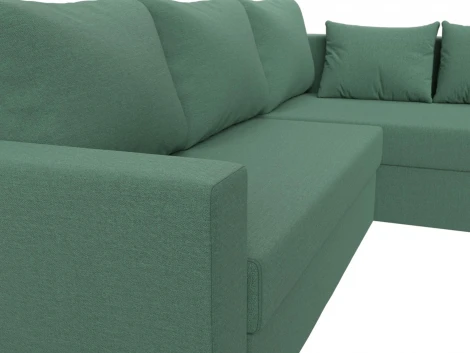 Диван угловой Мансберг правый угол (Зеленый/Рогожка) Лига Диванов арт.121540