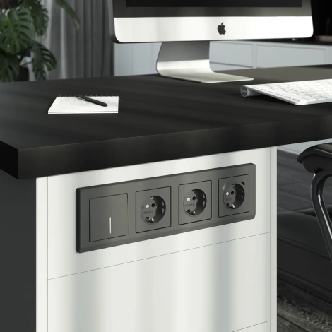 Рамка на 4 поста (графит матовый) Werkel W0041864 (a063118)