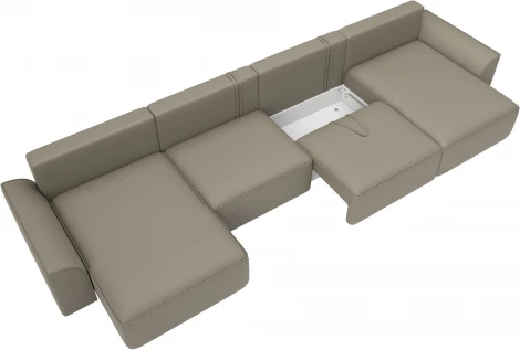 Диван п-образный Лига-048 НПБ лонг Лига Диванов (Экокожа) арт.128349