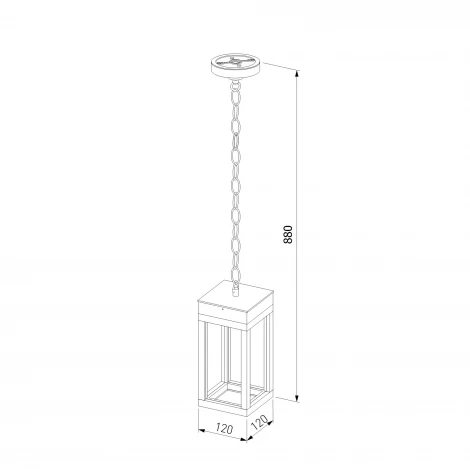 Подвесной уличный светильник светодиодный Elektrostandard Frame 1528 TECHNO LED 3000K чёрный