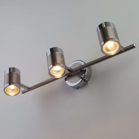 Спот на штанге Eurosvet Prime 20058/3 перламутровый сатин (220V, выключатель, круглые)