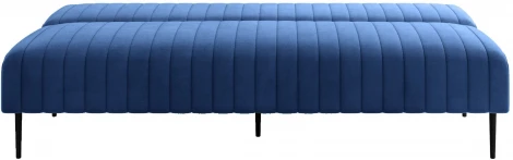 Baccara диван-кровать трехместный прямой без подлокотников, бархат синий 29 Top Concept арт.14474