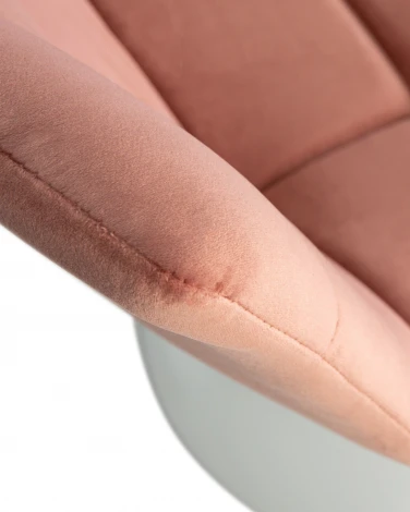 Набор 2 шт стул барный DOBRIN TAILOR WHITE (пудрово-розовый велюр (MJ9-32))