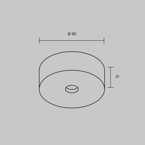 Накладная потолочная чаша для вертикального шинопровода Maytoni Technical Accessories for tracks Arity TRA234SCB-B
