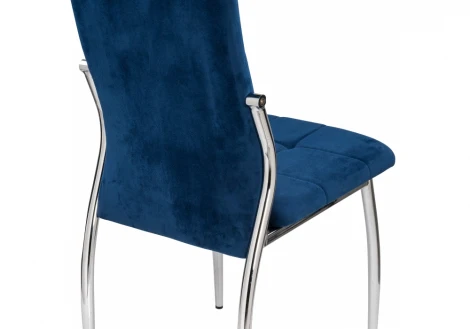 Обеденный стул на металлокаркасе Woodville Farini dark blue 11843