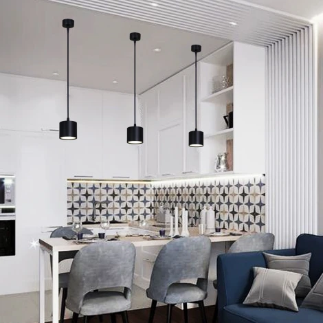 Подвесной светильник Reluce 53005-0.9-001LD GX53 BK (220V, на проводе)